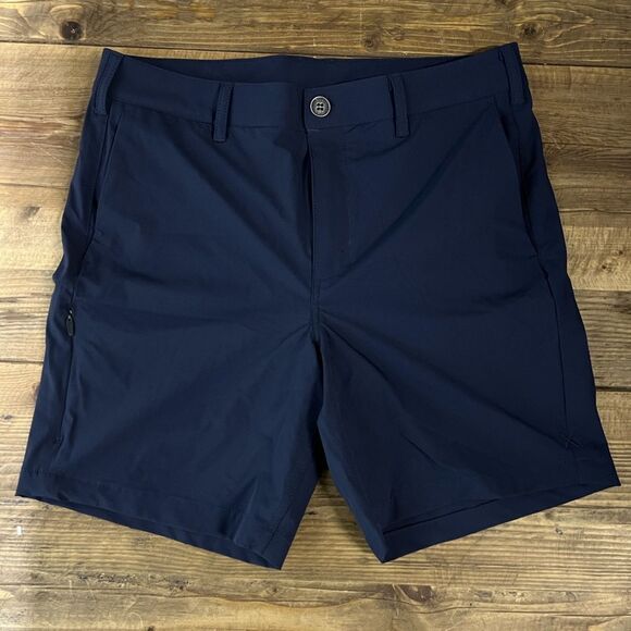 Cuts Clothing Blue Flat Front Shorts - Picture 1 of 3